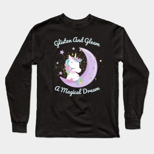 Whimsical Night: Glisten and Gleam- A Magical Dream Long Sleeve T-Shirt